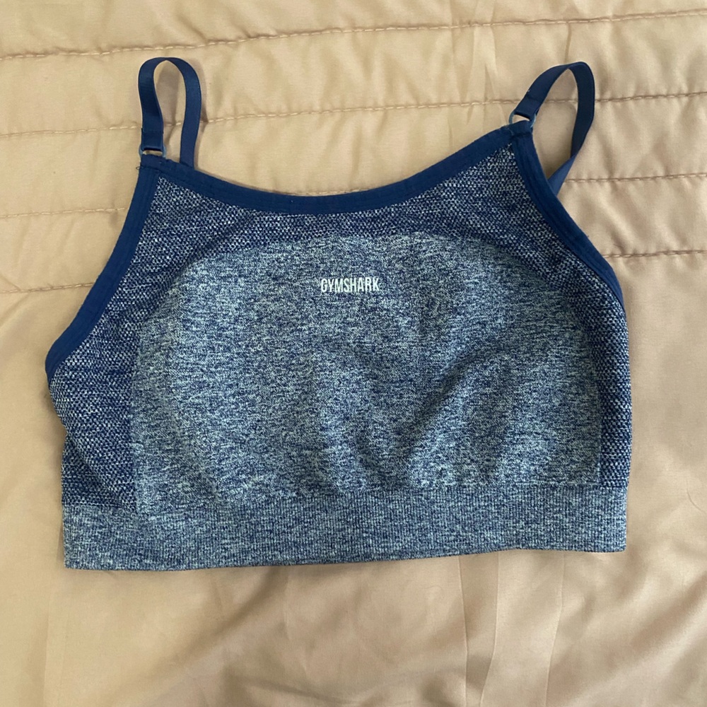 Gymshark Navy and Gray Sports Bra